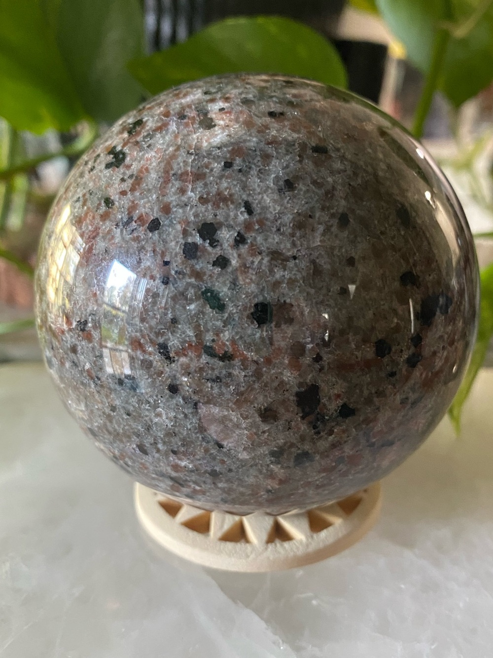 🌕 BIG Yooperlite Sphere — 3.08 Inches! 🧡✨